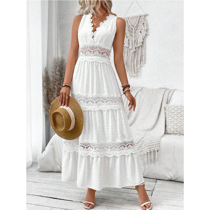 Robe sans manches en dentelle – Élégance intemporelle et féminité assurée