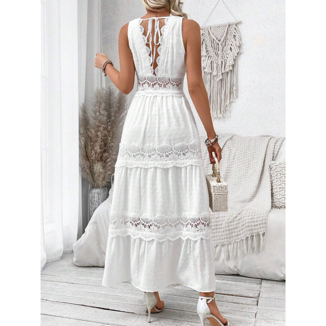 Robe sans manches en dentelle – Élégance intemporelle et féminité assurée