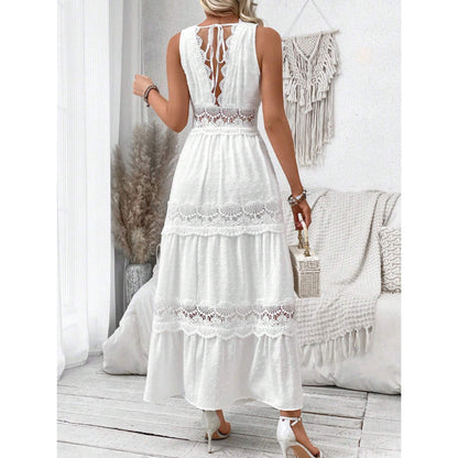 Robe sans manches en dentelle – Élégance intemporelle et féminité assurée