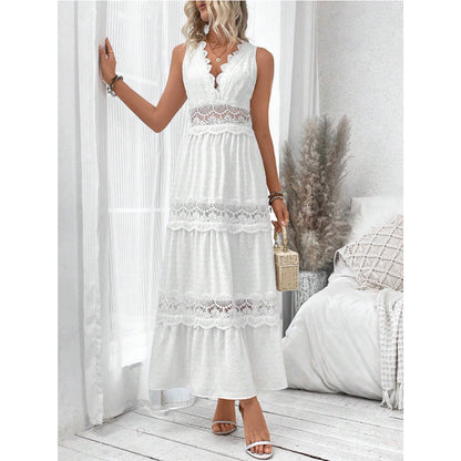 Robe sans manches en dentelle – Élégance intemporelle et féminité assurée
