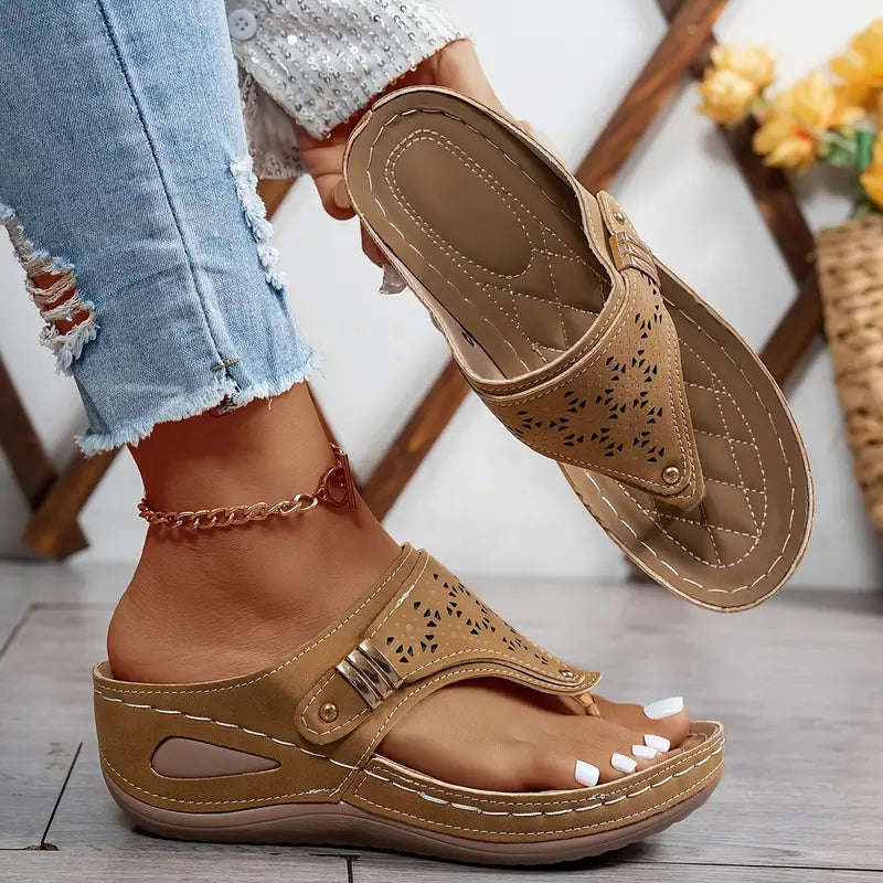 Sandales Compensées Femme Kaki e25a80b9-9fa3-4ccb-b334-ca4c1bbe17c2
